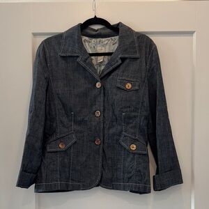J. Jill vintage denim jacket 100% cotton